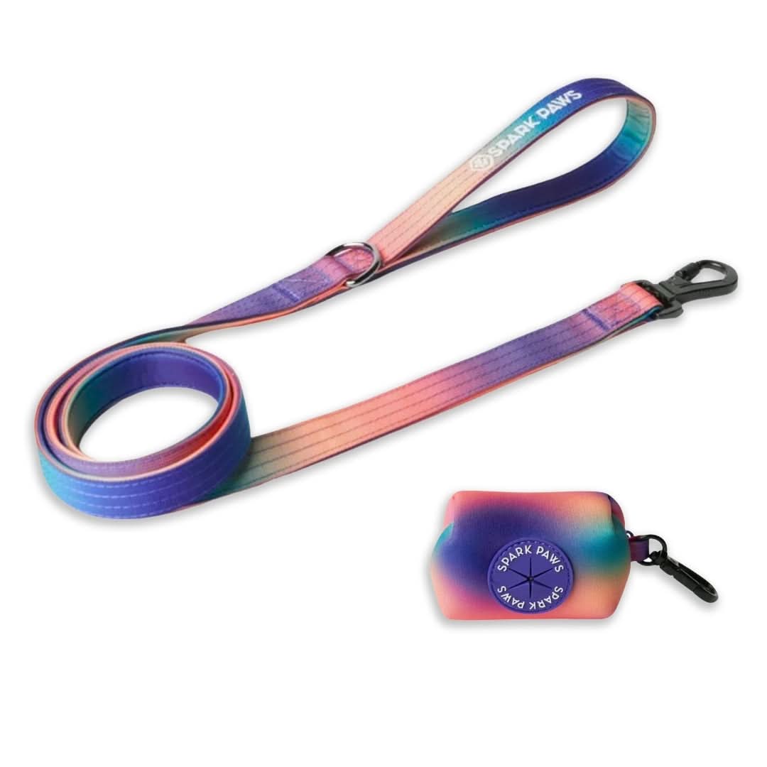 Leash and Poop Bag Holder Set