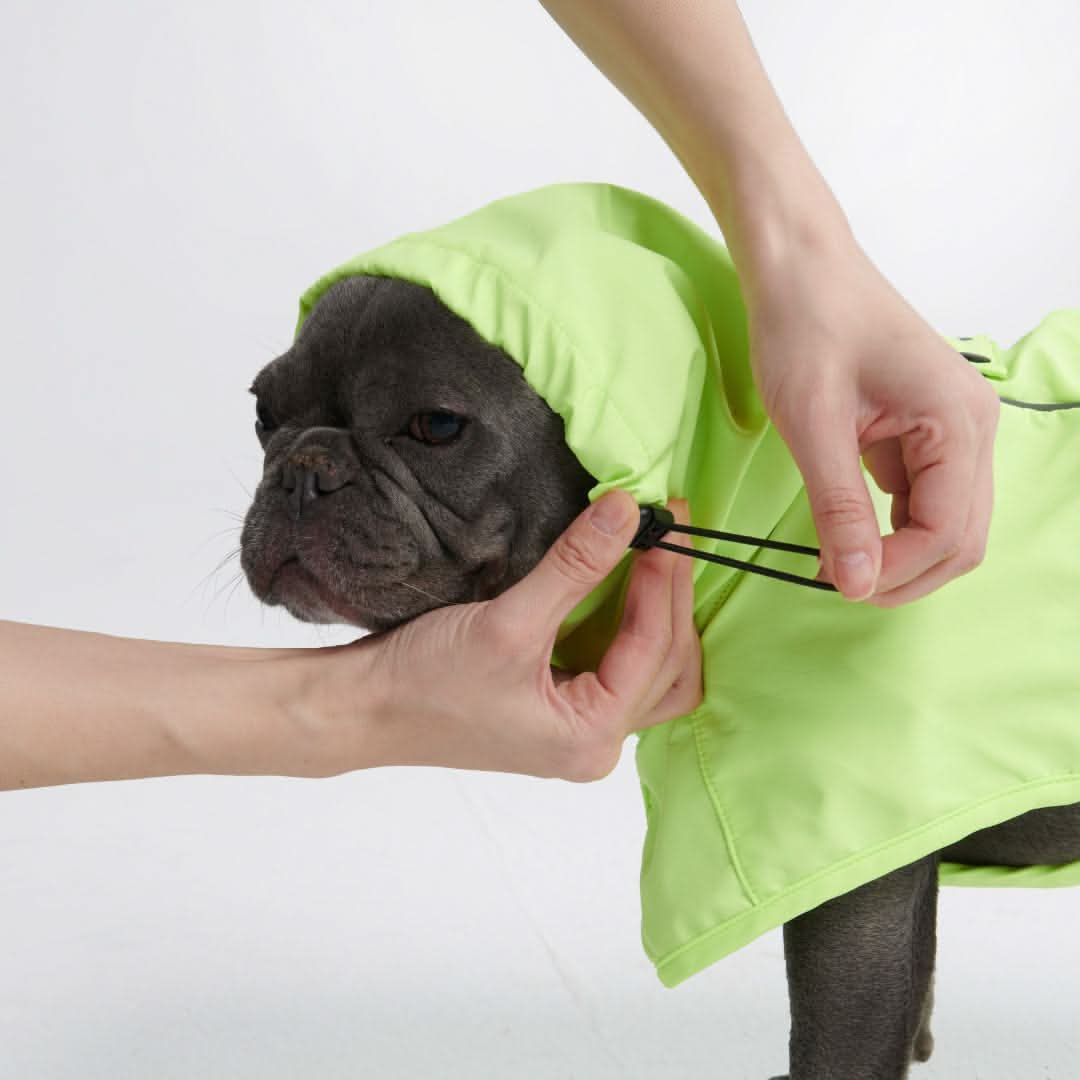 Breatheshield™ Dog Raincoat - Lime White Navy