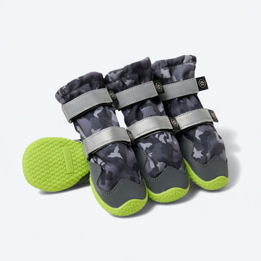 Flex Shell Water-resistant Dog Boots - Grey Camo