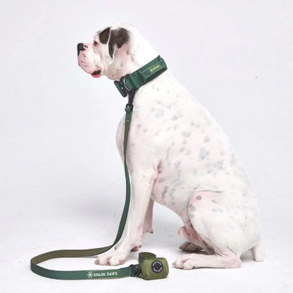 Leash and Poop Bag Holder Set - Army Green
