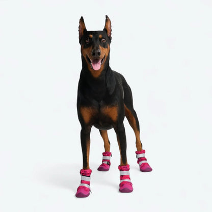 Flex Shell Water-resistant Dog Boots - Fuchsia Camo