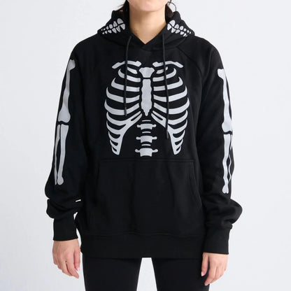 Halloween Human Hoodie - Reflective Skeleton