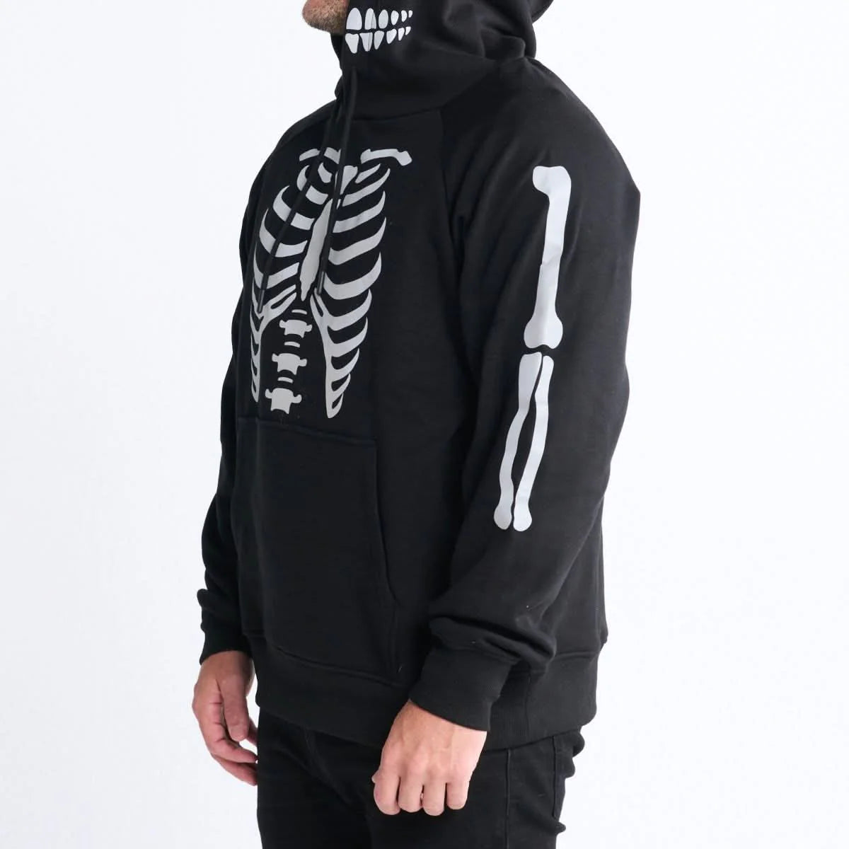Halloween Human Hoodie - Reflective Skeleton