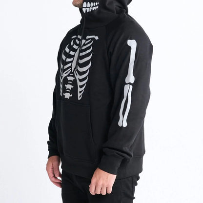 Halloween Human Hoodie - Reflective Skeleton