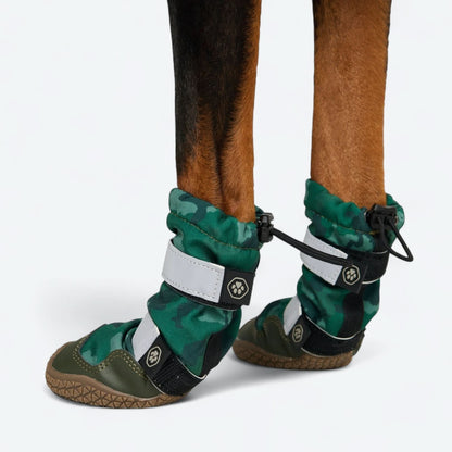 Flex Shell Water-resistant Dog Boots - Green Camo