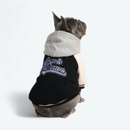 Dog Varsity Jacket - Black