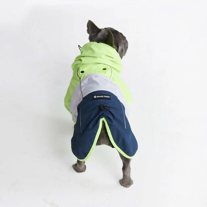 Breatheshield™ Dog Raincoat  - Lime White Navy