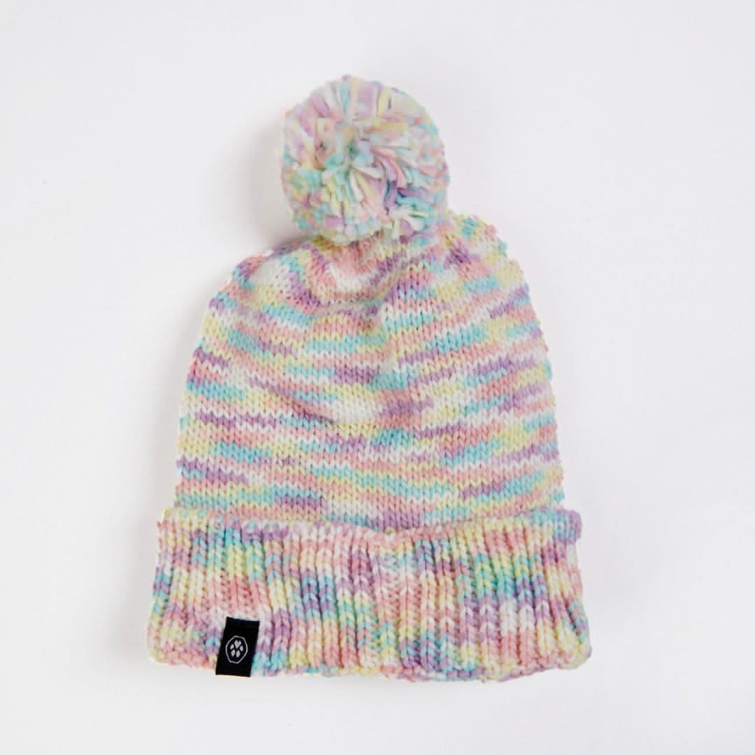 Human Pompom Hat - Pastel Icing