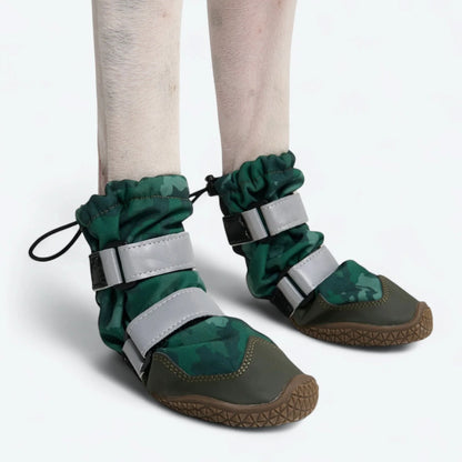 Flex Shell Water-resistant Dog Boots - Green Camo