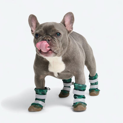 Flex Shell Water-resistant Dog Boots - Green Camo